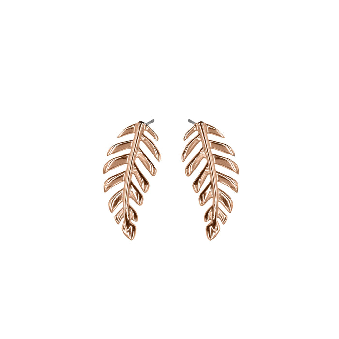 Goddess Collection - Rose Gold Laurel Leaf Stud Earrings