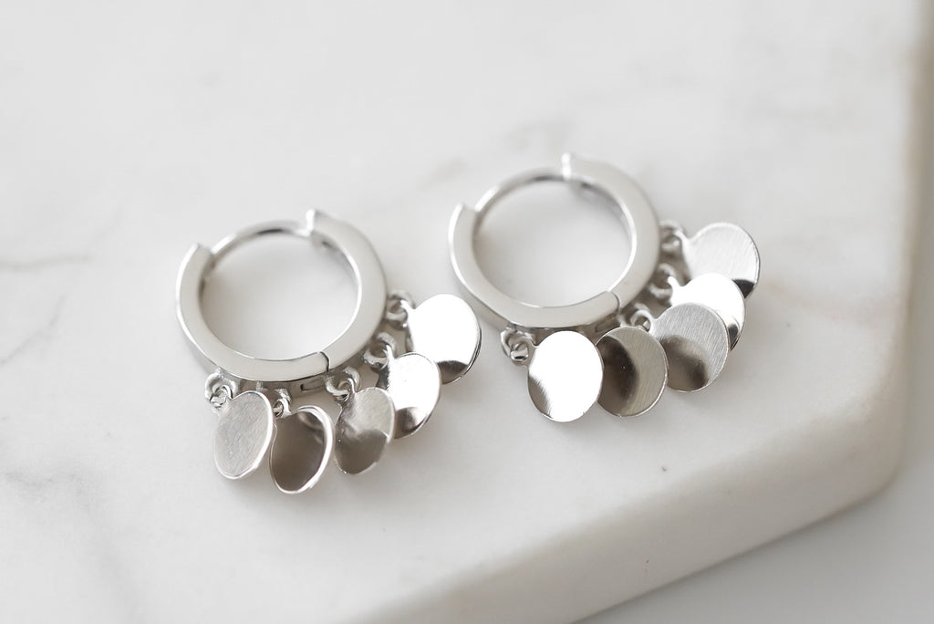 Goddess Collection - Silver Esmeralda Earrings