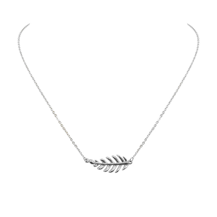 Goddess Collection - Silver Laurel Leaf Necklace (Wholesale)