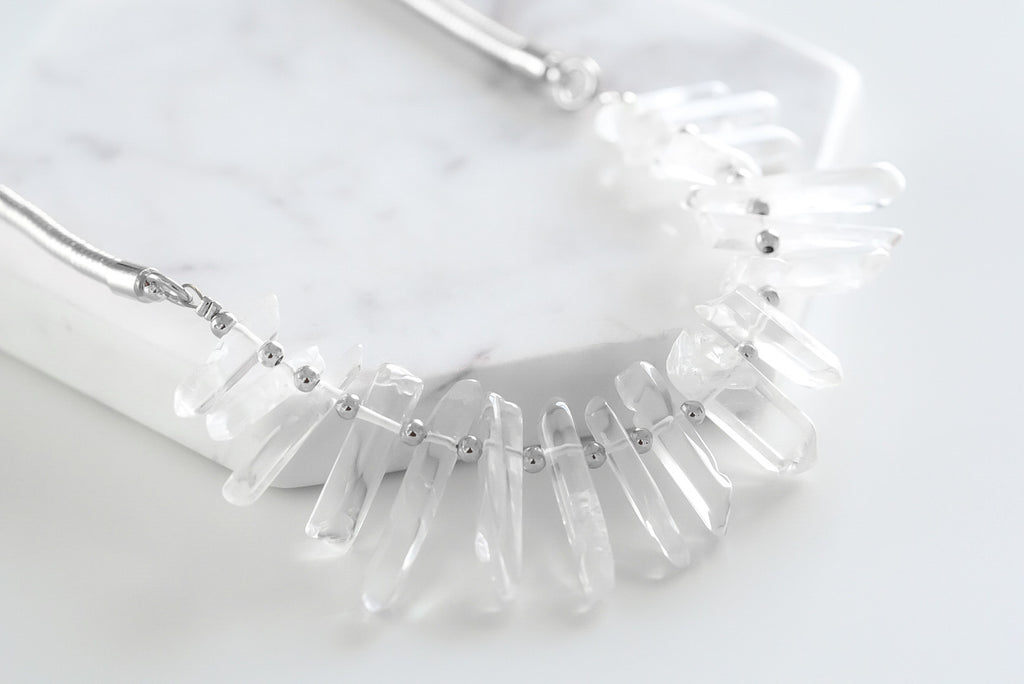 Goddess Collection - Silver Quartz Necklace