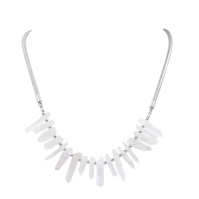 Goddess Collection - Silver Quartz Necklace