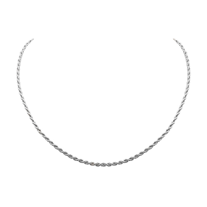 Goddess Collection - Silver Ravel Necklace 2.5 MM