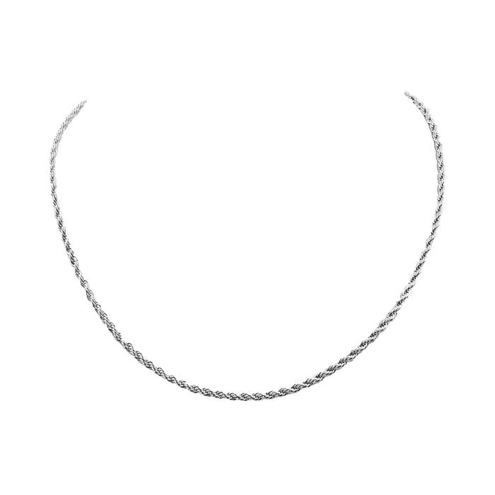 Goddess Collection - Silver Ravel Necklace 1.5 MM