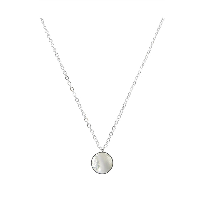 Goddess Collection - Silver Mother of Pearl Necklace