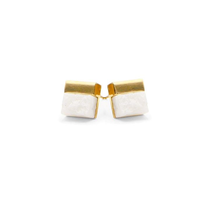 Gracie Collection - Pearl Quartz Stud Earrings (Wholesale)