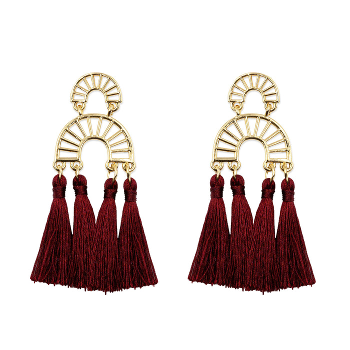 Indie Collection - Maroon Earrings (Limited Edition)