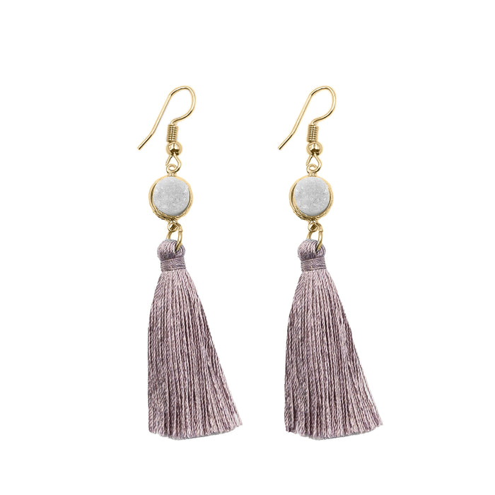 Indra Collection - Lilac Tassel Earrings (Limited Edition) (Wholesale)