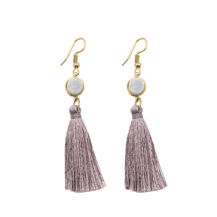 Indra Collection - Lilac Tassel Earrings (Limited Edition)