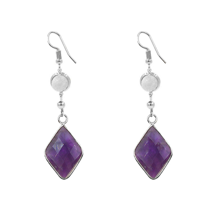Indra Collection - Silver Merlot Diamond Earrings (Limited Edition) (Ambassador)