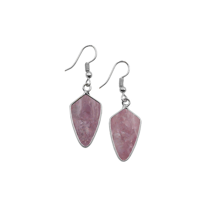 Ivy Collection - Silver Ruby Earrings (Wholesale)