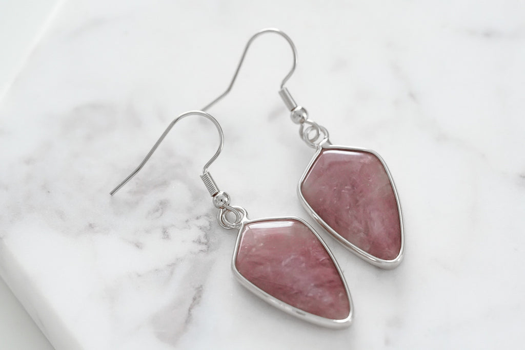 Ivy Collection - Silver Ruby Earrings