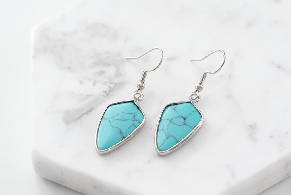 Ivy Collection - Silver Turquoise Earrings