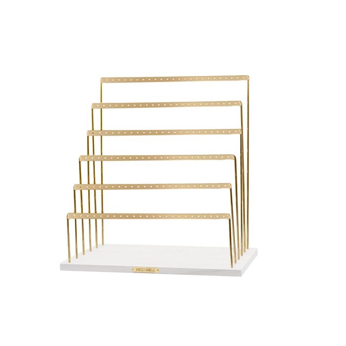 Organizer Collection - Gold Earring Ladder - 6 Rows