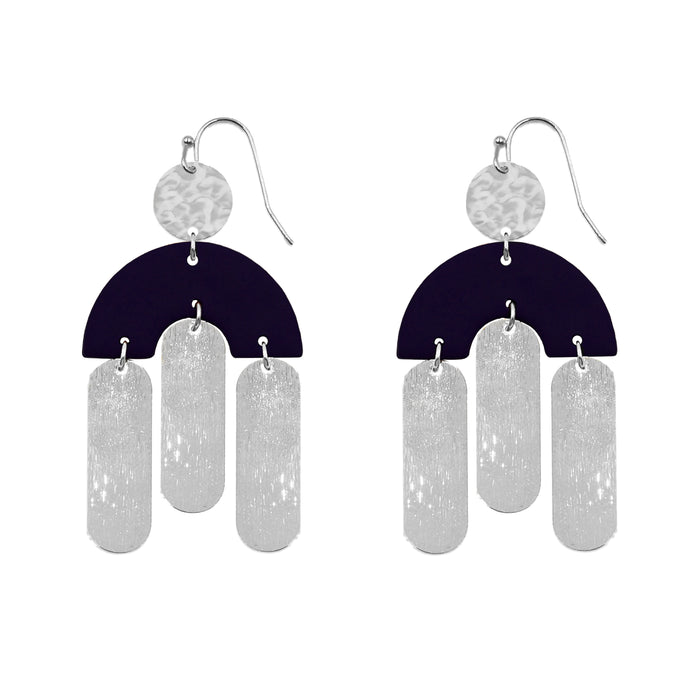 Kissa Collection - Silver Navy Earrings