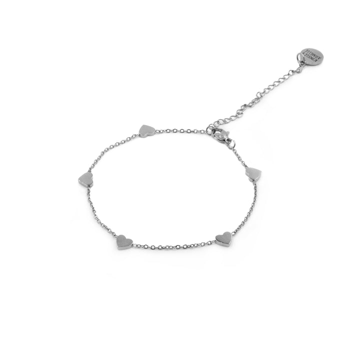 Love Collection - Silver Heart Charm Clasp Bracelet (Limited Edition)