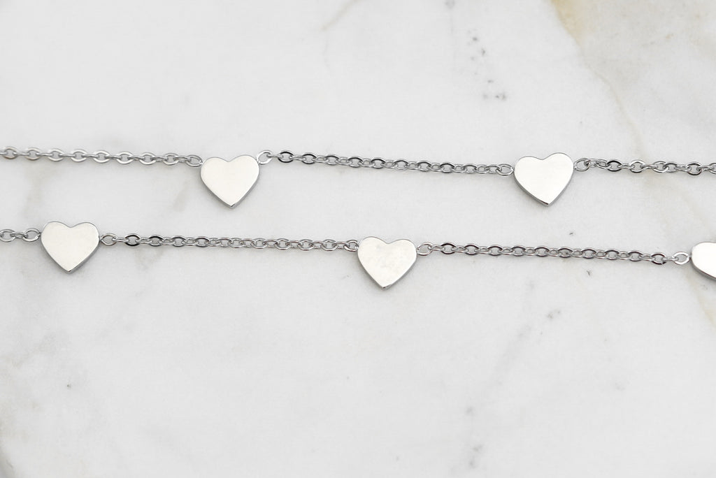 Love Collection - Silver Heart Charm Necklace