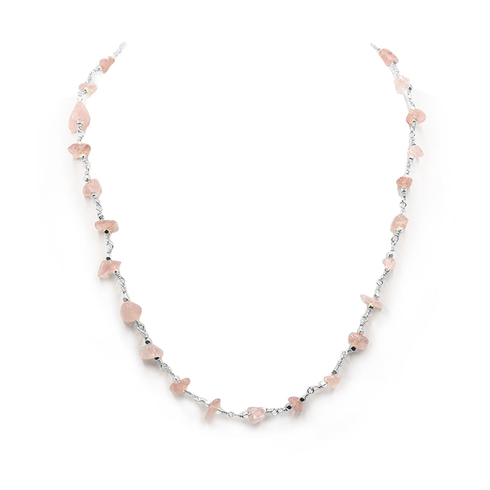 Luiza Collection - Silver Ruby Necklace (Wholesale)