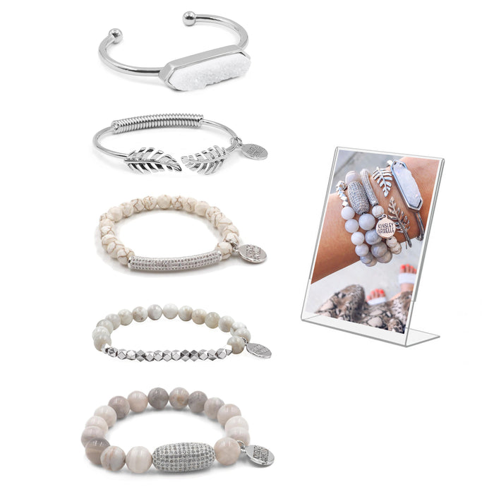 Silver Luxe Bracelet Stack (Wholesale)