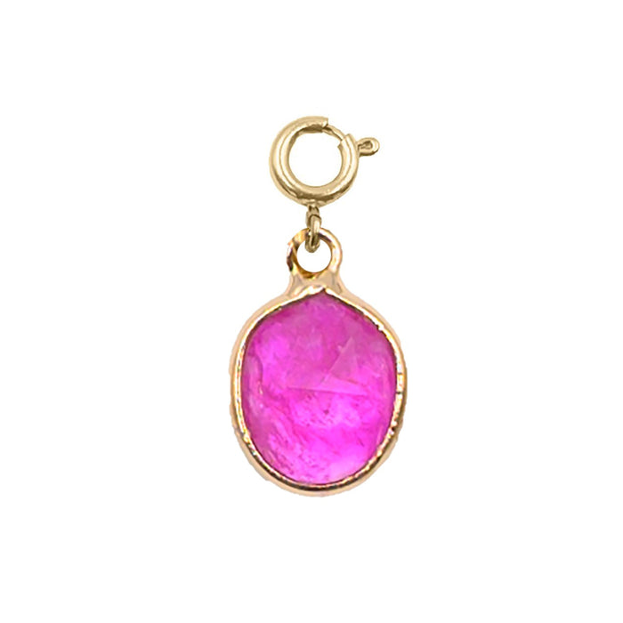 Maker Collection - Fuchsia Oval Charm (Wholesale)