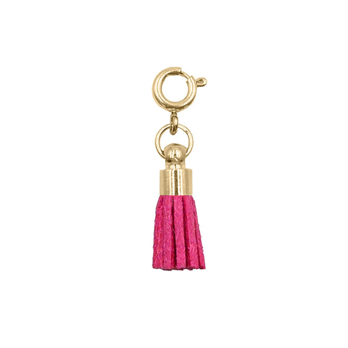 Maker Collection - Fuchsia Suede Tassel Charm (Wholesale)