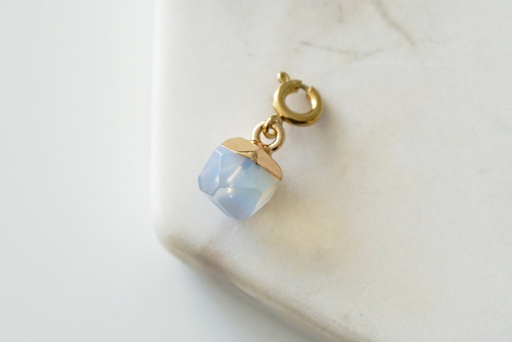 Maker Collection - Moonstone Icosahedron Charm