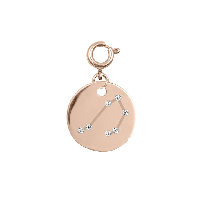 Maker Collection - Rose Gold Libra Zodiac Charm (Sep 23 - Oct 22) (Wholesale)