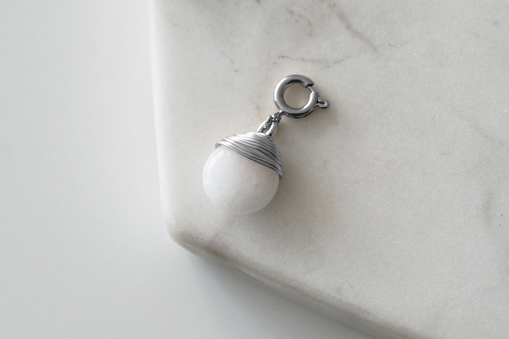 Maker Collection - Silver Ashen Wire Wrapped Charm