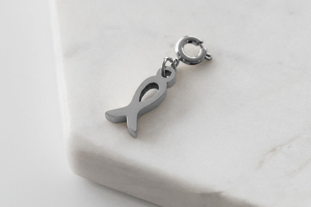 Maker Collection - Silver Awareness Ribbon Charm