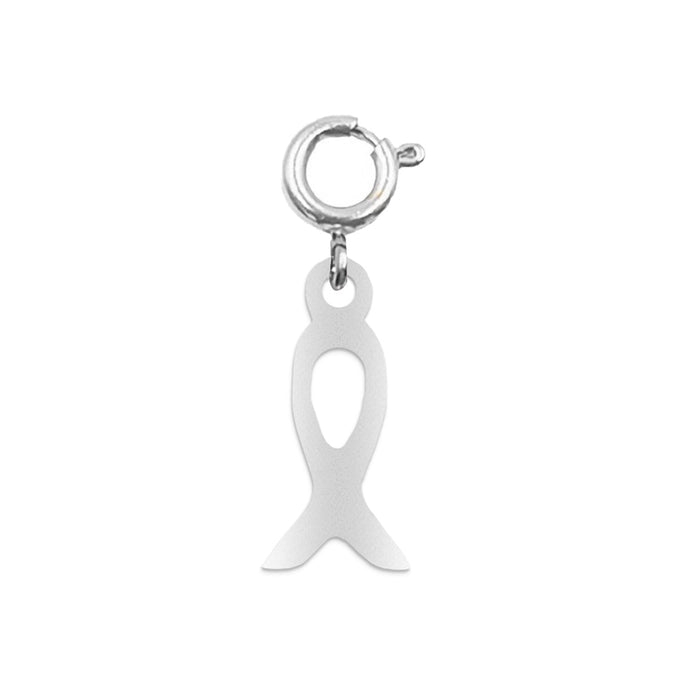 Maker Collection - Silver Awareness Ribbon Charm (Wholesale)