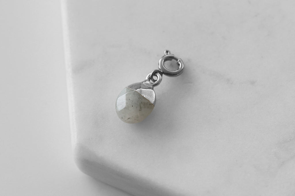 Maker Collection - Silver Haze Dipped Oval Charm