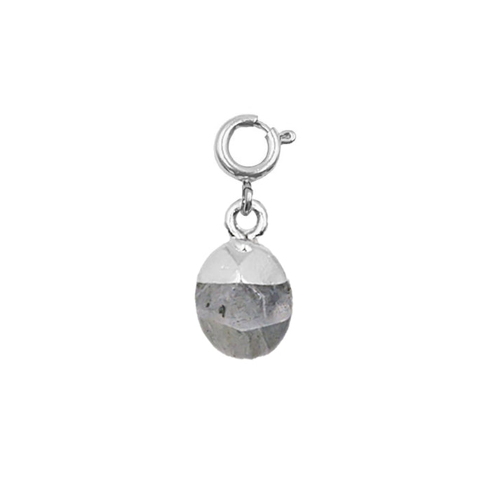 Maker Collection - Silver Haze Dipped Oval Charm