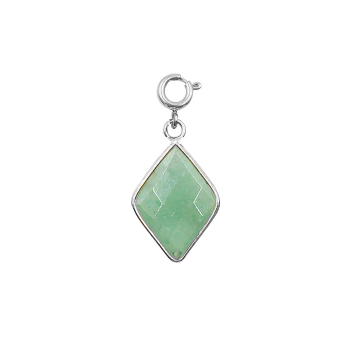Maker Collection - Silver Jade Diamond Charm (Wholesale)