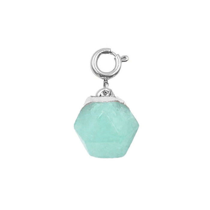 Maker Collection - Silver Mint Icosahedron Charm