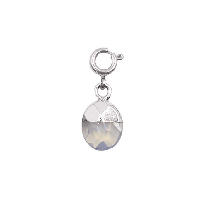 Maker Collection - Silver Moonstone Dipped Oval Charm (Ambassador)