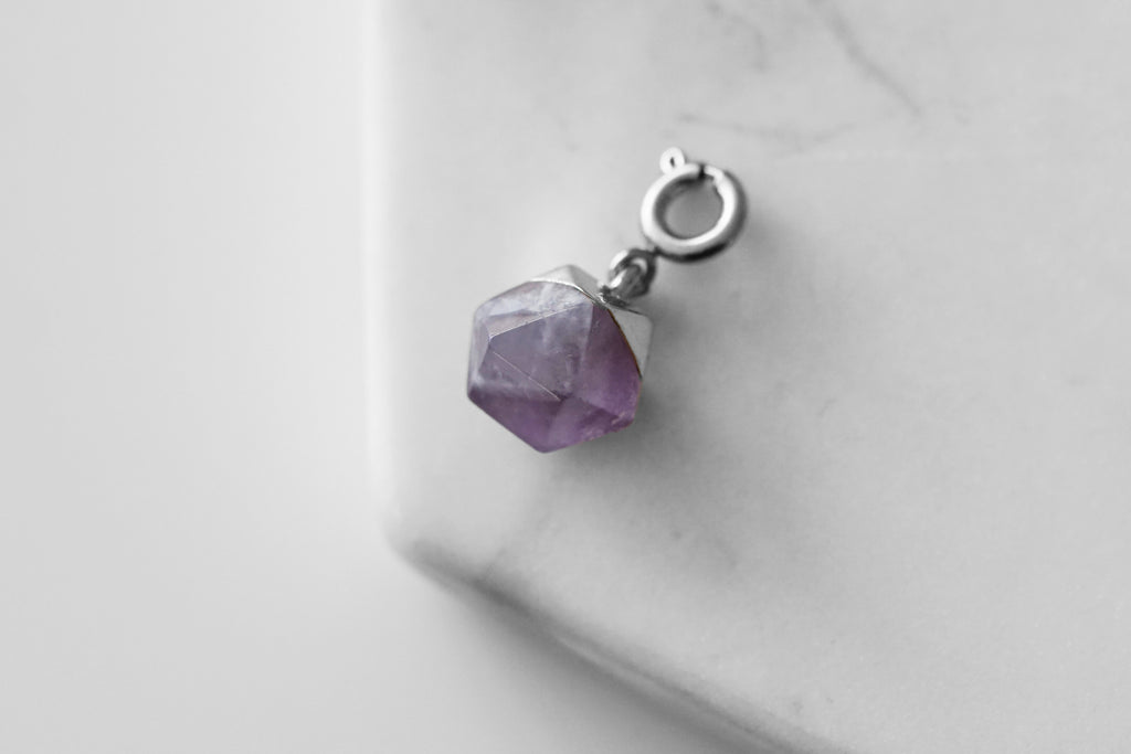 Maker Collection - Silver Mulberry Icosahedron Charm