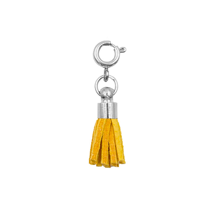 Maker Collection - Silver Mustard Suede Tassel Charm (Ambassador)