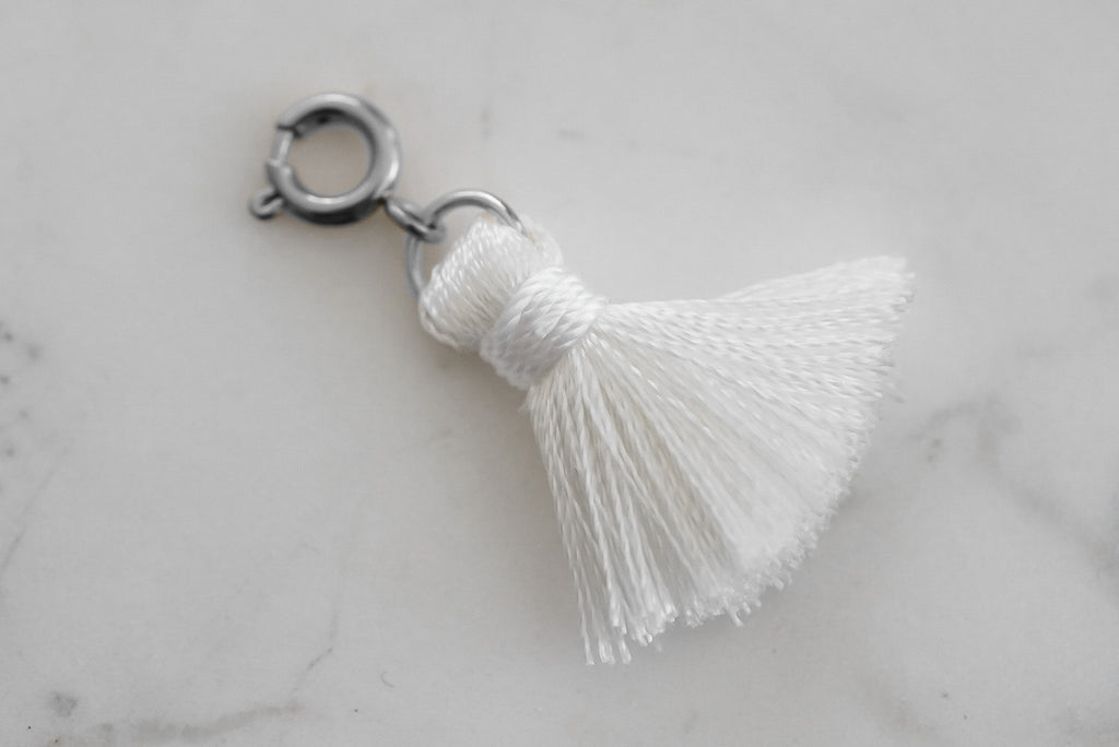 Maker Collection - Silver Pearl Tassel Charm