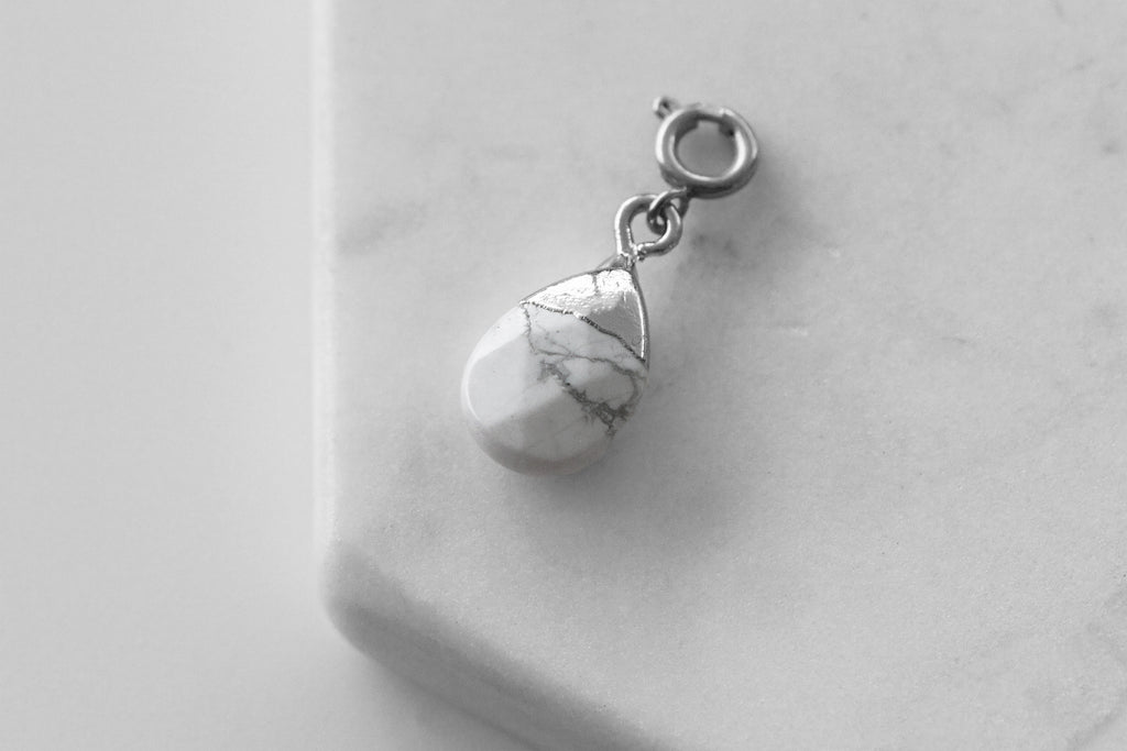 Maker Collection - Silver Pepper Dipped Teardrop Charm