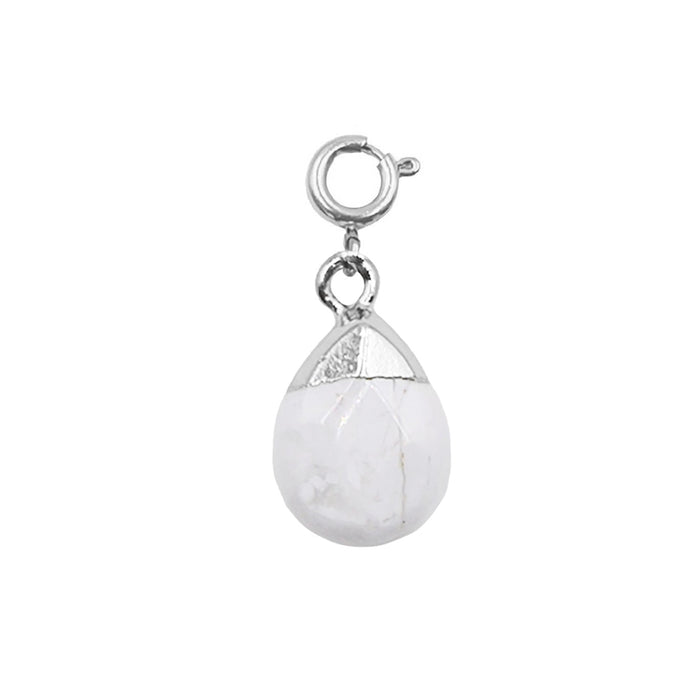 Maker Collection - Silver Pepper Dipped Teardrop Charm (Wholesale)