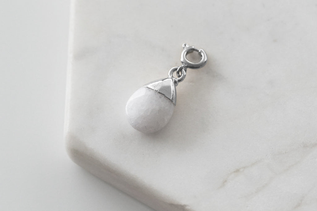 Maker Collection - Silver Perla Dipped Teardrop Charm