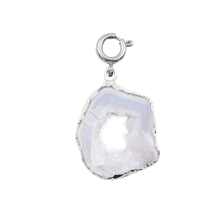 Maker Collection - Petite Silver White Agate Stone Charm (Ambassador)