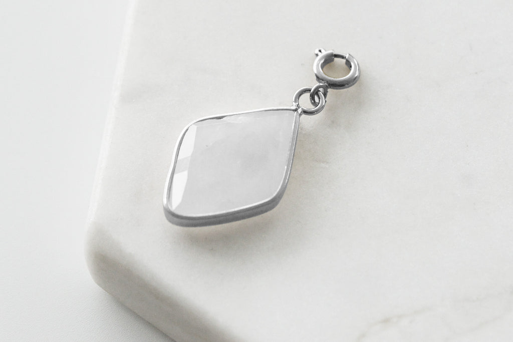 Maker Collection - Silver Quartz Diamond Charm