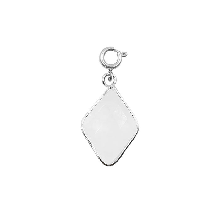 Maker Collection - Silver Quartz Diamond Charm (Wholesale)