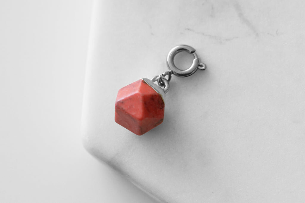 Maker Collection - Silver Rouge Icosahedron Charm