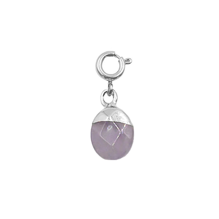 Maker Collection - Silver Royal Dipped Oval Charm (Wholesale)