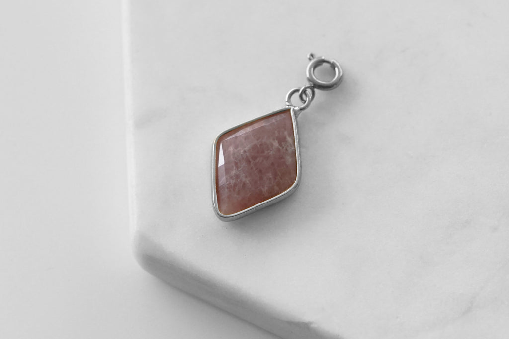 Maker Collection - Silver Ruby Diamond Charm