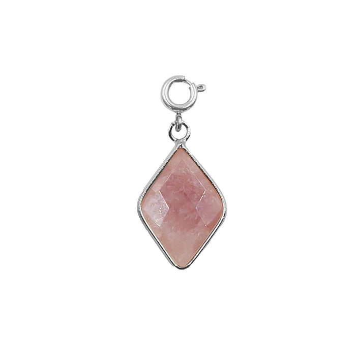 Maker Collection - Silver Ruby Diamond Charm (Wholesale)