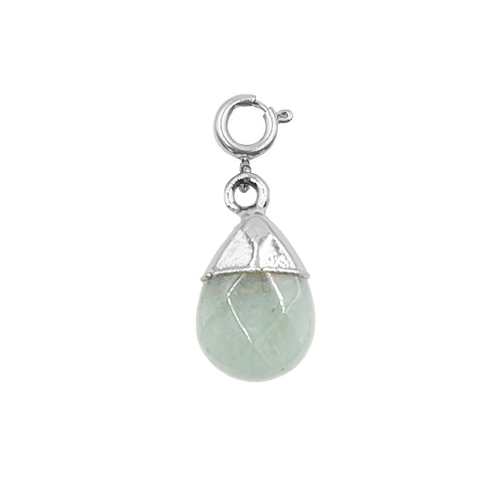 Maker Collection - Silver Solar Dipped Teardrop Charm
