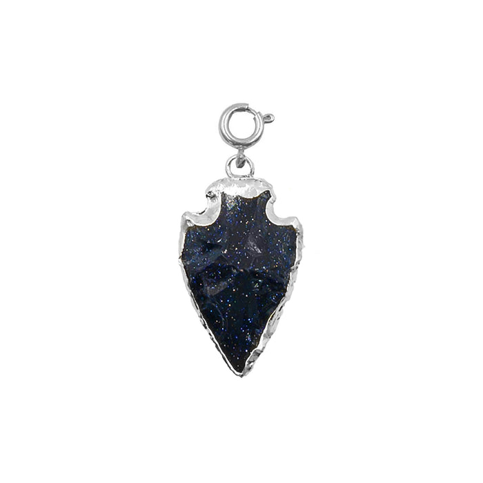 Maker Collection - Silver Starry Night Arrowhead Charm (Wholesale)