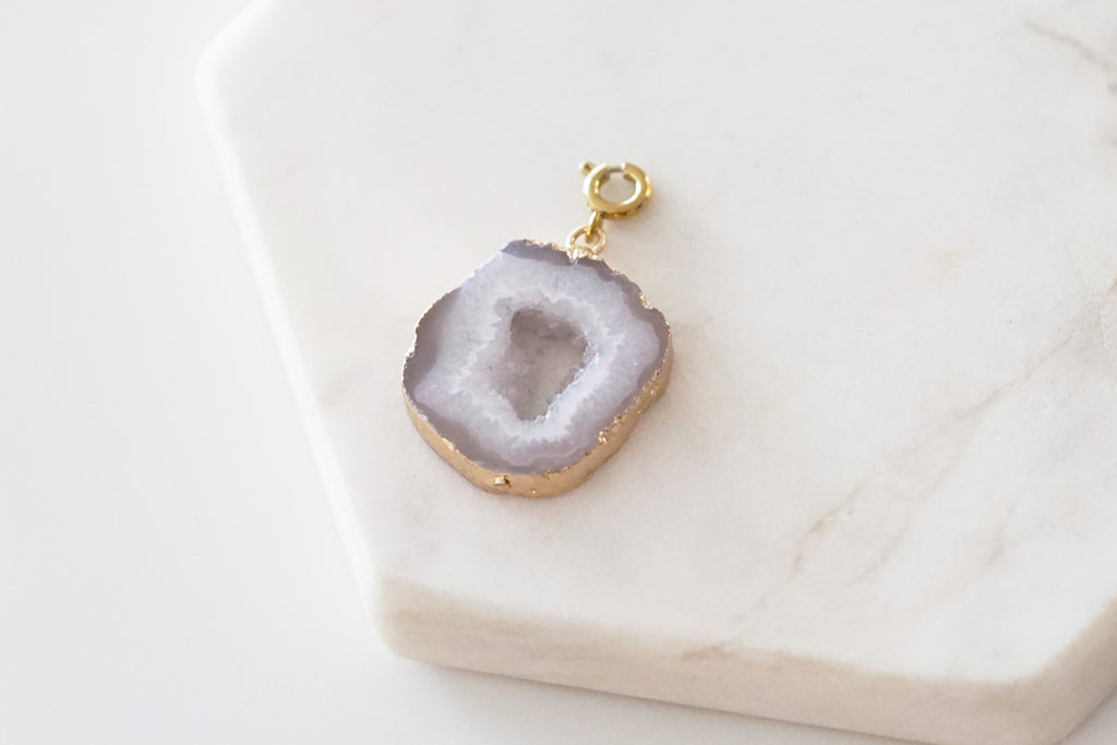 Maker Collection - White Agate Stone Charm